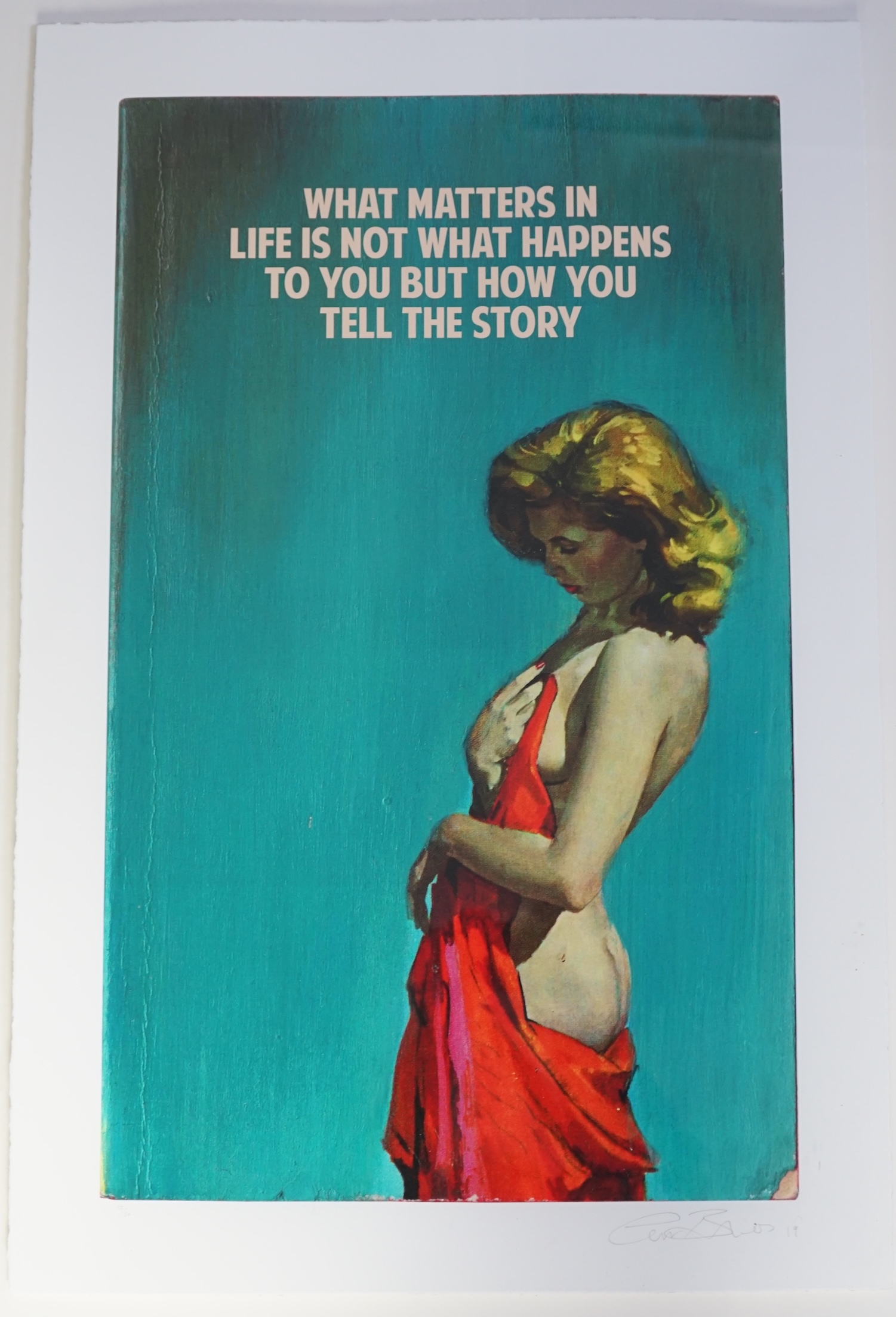 The Connor Brothers (British, b.1968), 'What matters in life is not what happens to you but how you tell the story', hand-embellished giclee print with silkscreen varnish on wove paper, sheet 75 x 50cm